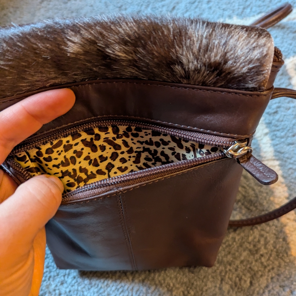 Small Crossbody Bag, genuine leather Brown/Cowhide - Picture 5 of 6